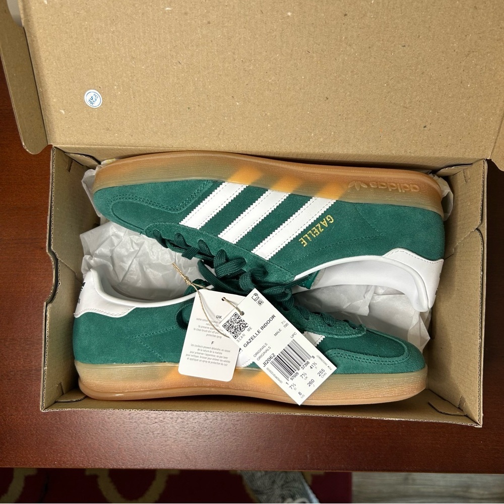 adidas Gazelle Indoor Collegiate Green Gum (8M / 9W) - Picture 10 of 14